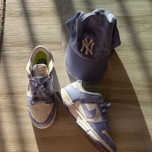 Lavender Baseball Cap - Classic MLB Logo and sneakers 👟